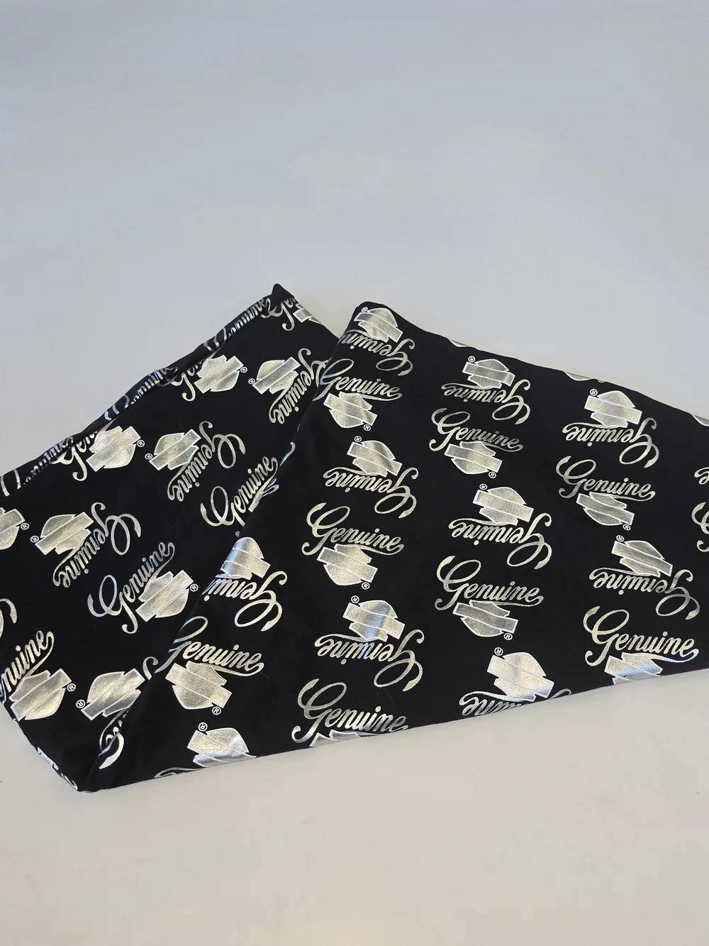 Harley-Davidson Genuine Logo Neck Gaiter Face Mask Black Silver Tube Bandana EUC